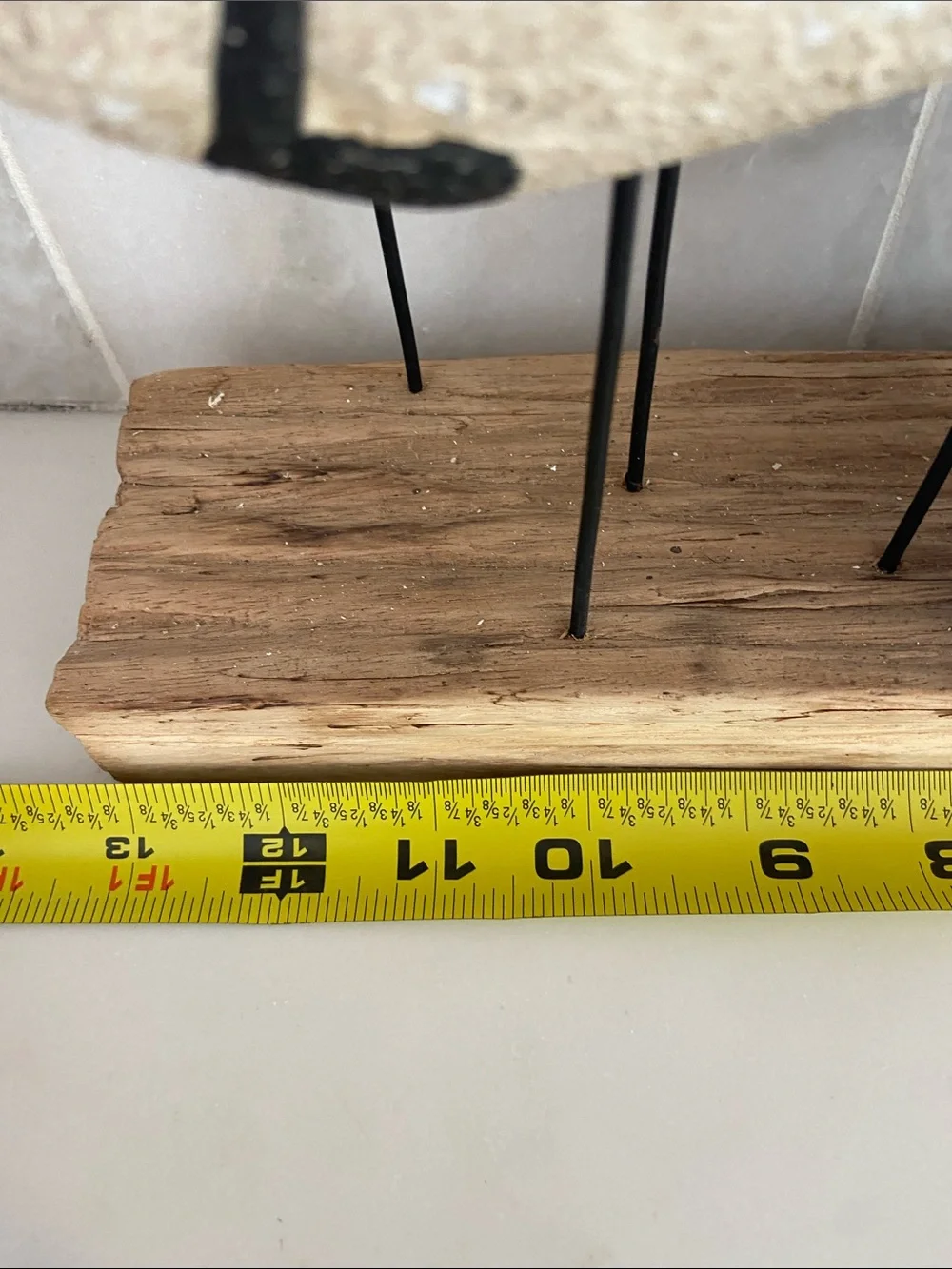 Handcrafted School of Fish Table Sculpture - Natural & Black